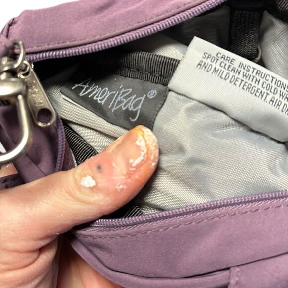 AMERIBAG Healthy Back Bag® Mini Baglet Crossbody Sling Wallet – Purple - Picture 4 of 8